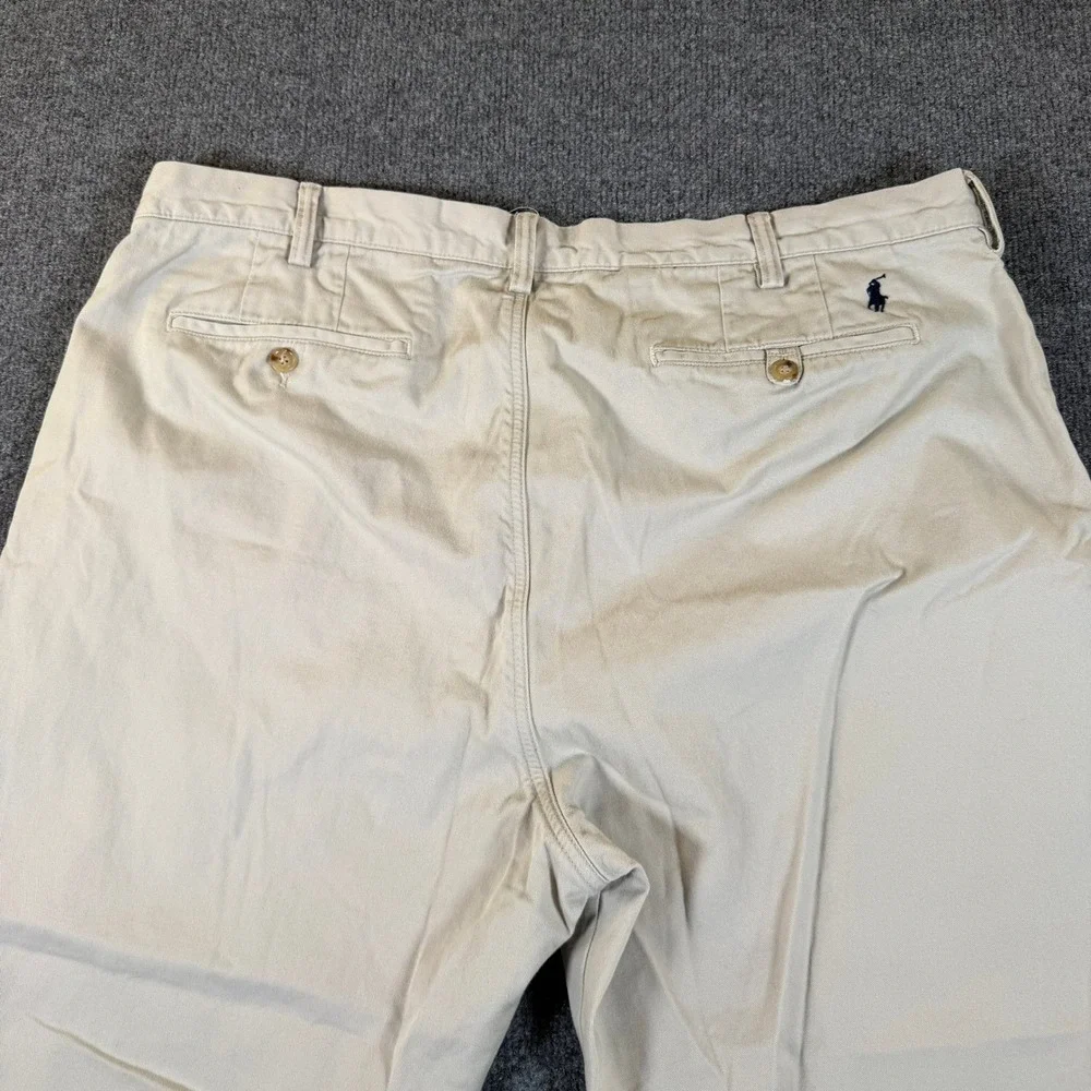 Polo Ralph Lauren Classic Fit Chino Mens Tan Khaki Cotton Pants 40x24 #3689